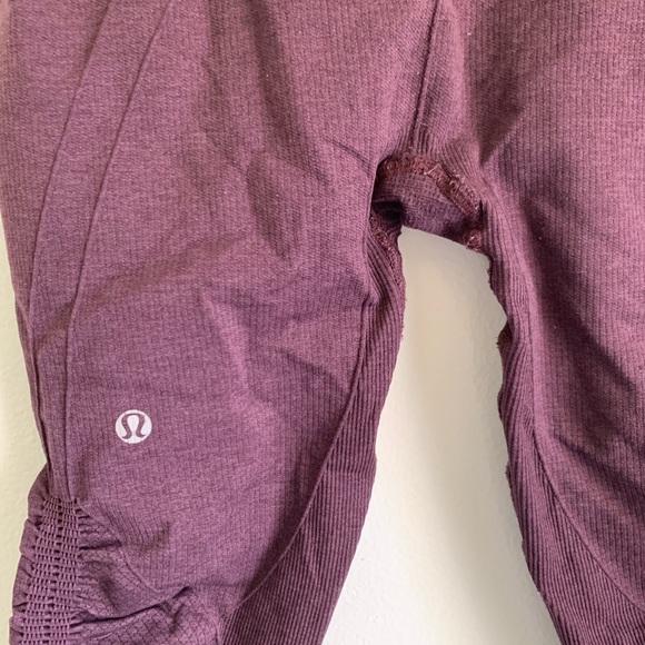 Lululemon In The Flow Eggplant Yoga Leggings - Picture 4 of 7